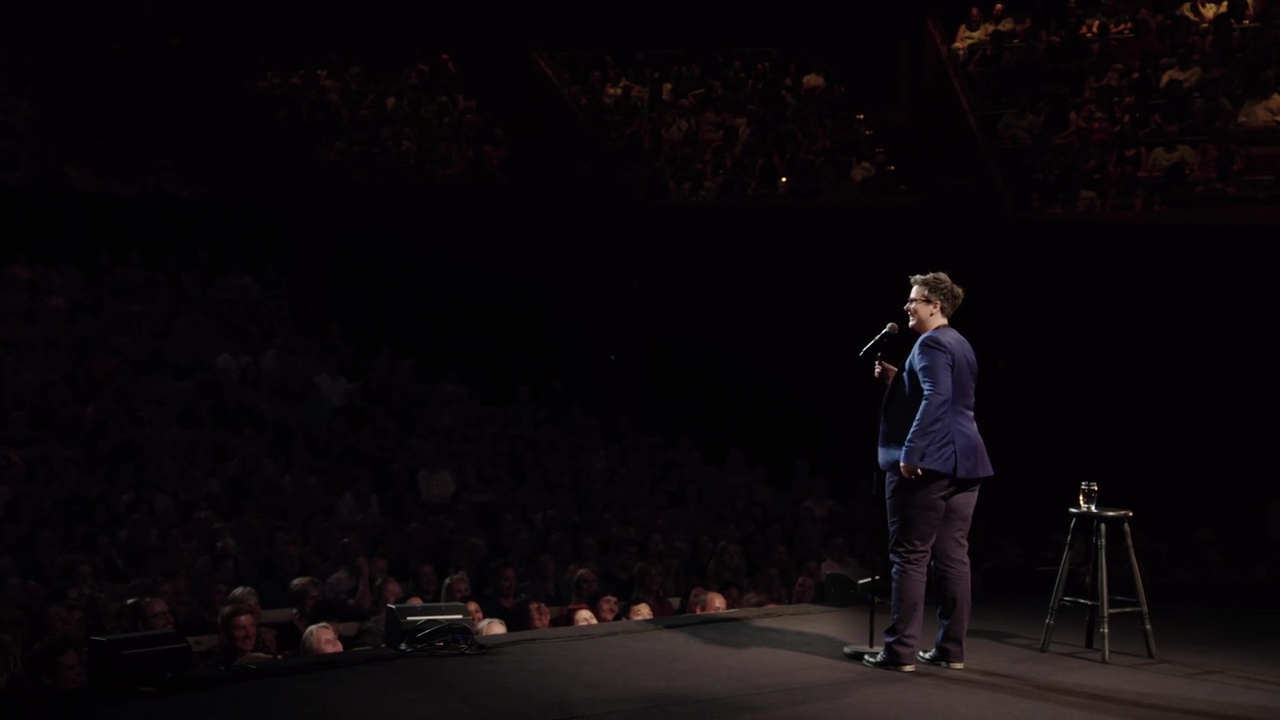 Hannah Gadsby on stage Nanette